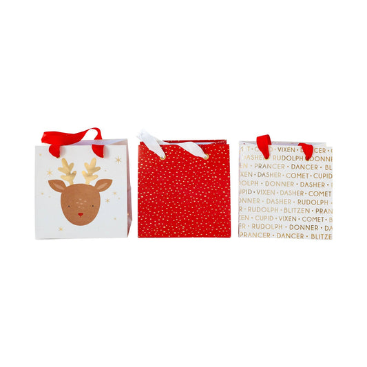 PLGBS46 - Reindeer Mini Gift Bag Set of 6