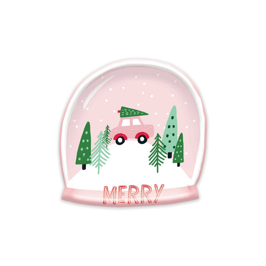 MER1040 -Snowglobe Shaped Paper Plate