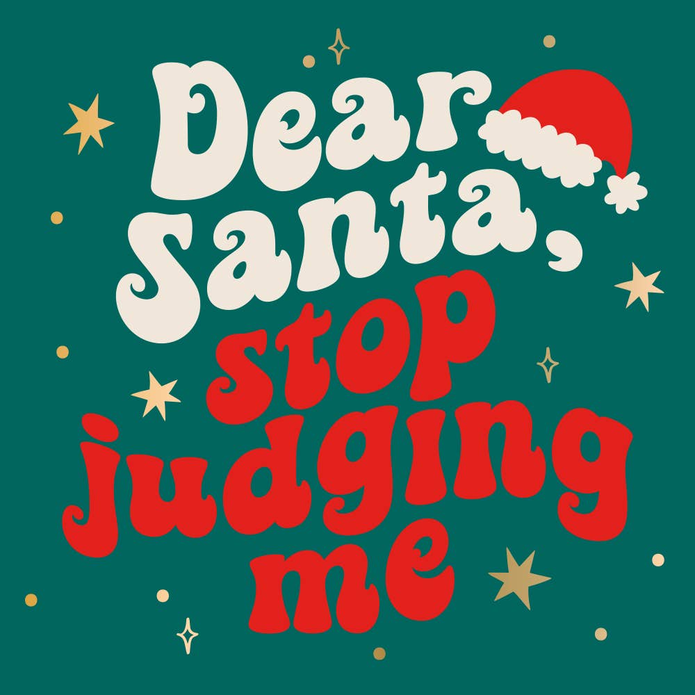 Stop Judging Me | Funny Christmas Cocktail Napkins - 20ct
