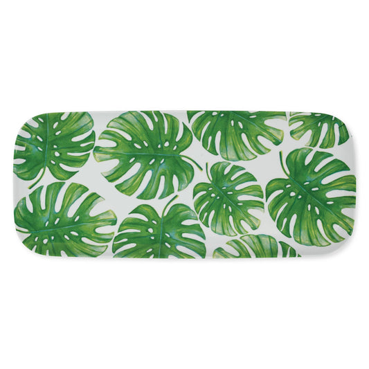 Monstera 15" Melamine Rectangle Tray