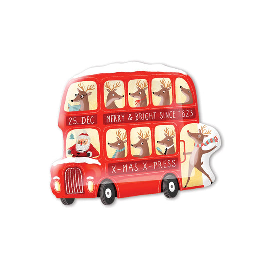 DER1041 - Dear Rodolph Bus Shaped Paper Plate